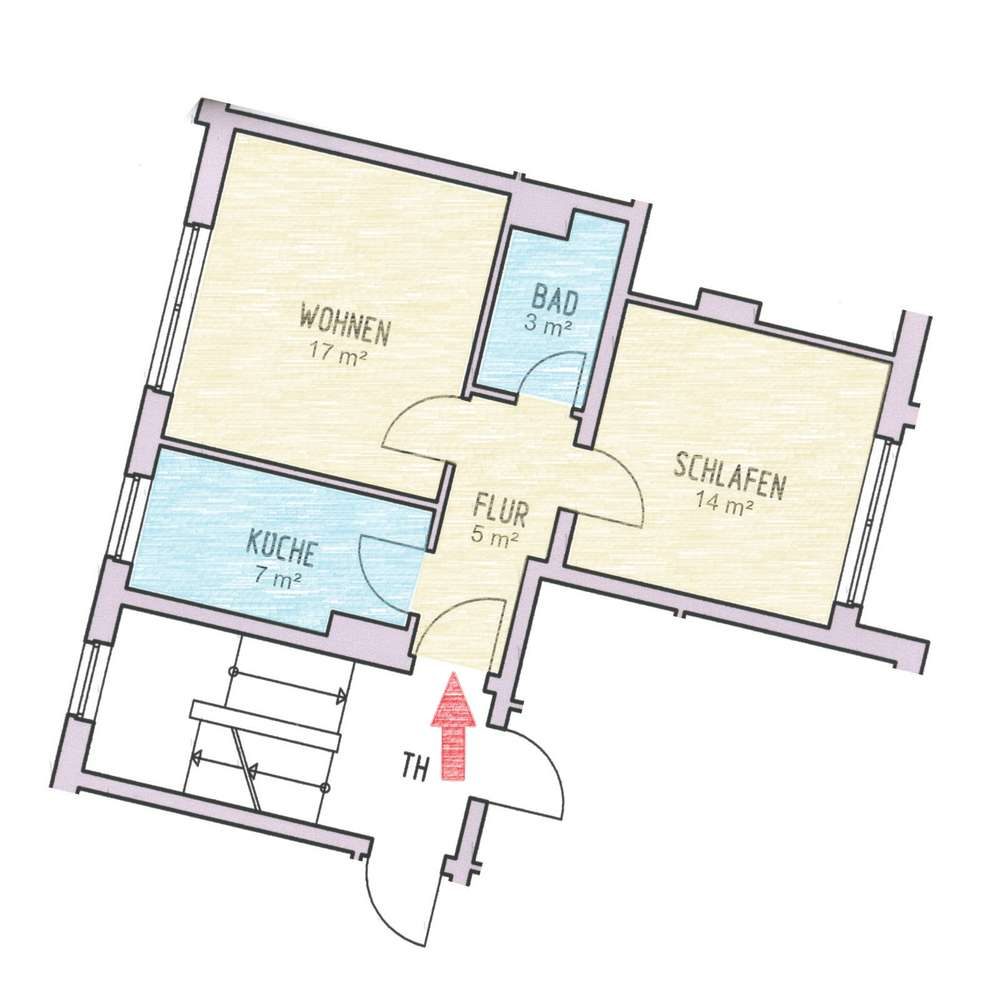 2-Zimmer-Wohnung in Hildesheim — Wollenweberstr.