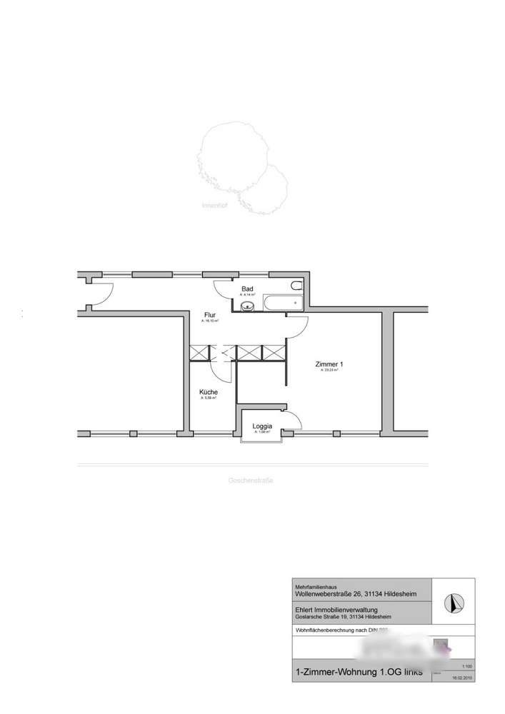 1,5-Zimmer-Wohnung in Hildesheim — Wollenweberstr.