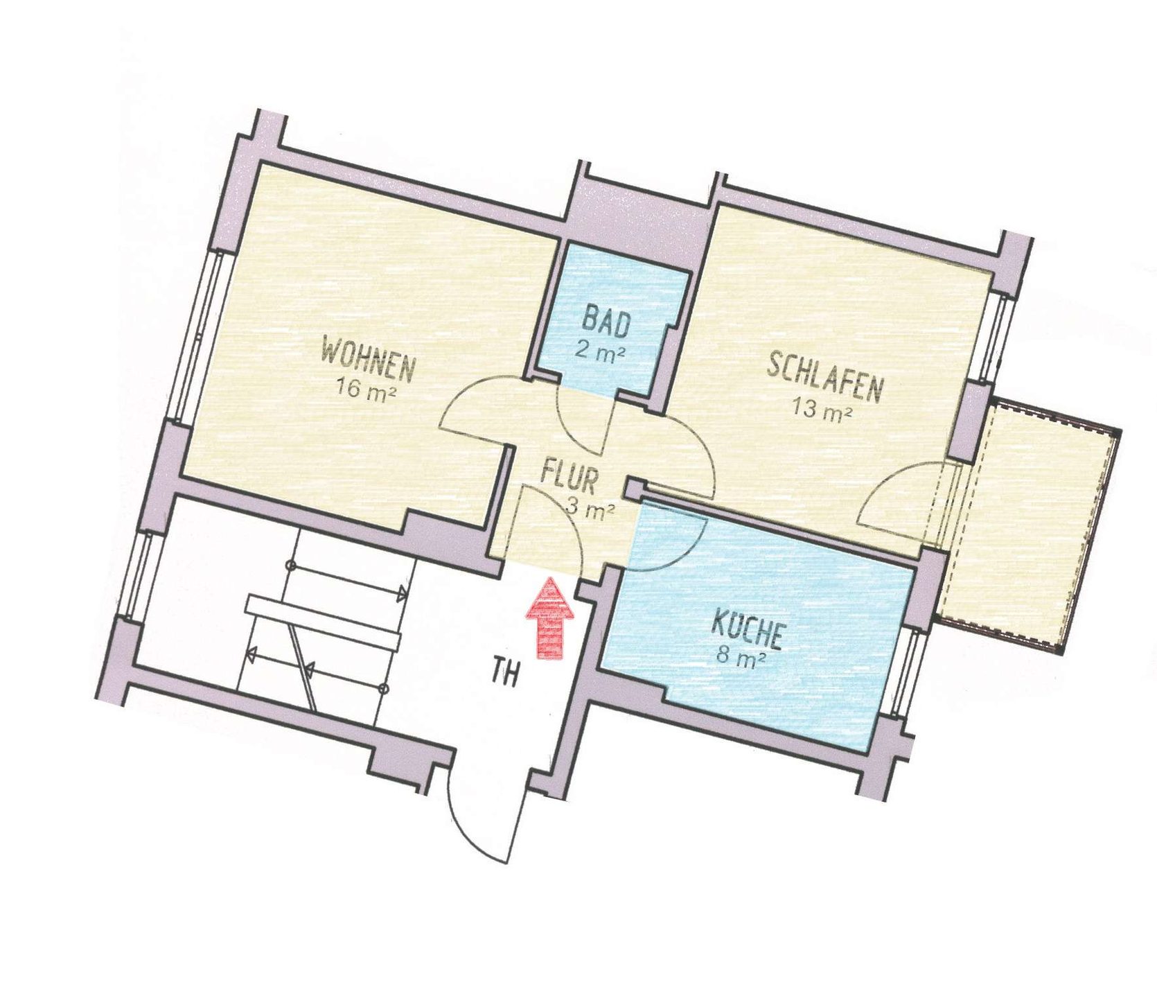 2-Zimmer-Wohnung in Hildesheim — Wollenweberstr.