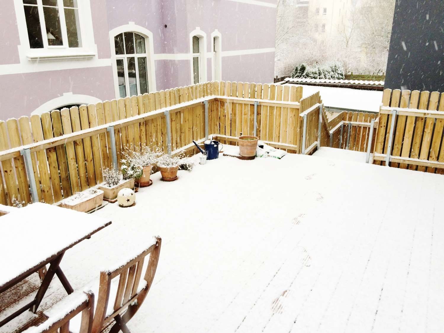 Terrasse im Winter