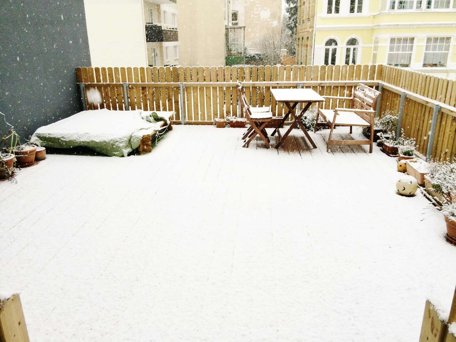 Terrasse im Winter